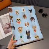 Summer scarf dog print-4 colourways