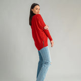 Ignite Merino Jumper -Chilli red