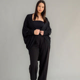 Merino Voltage Cardi- Black