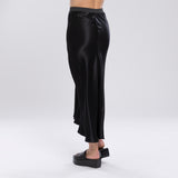 Muse Satin Skirt- Black