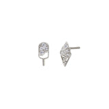 Silver ice cream earring