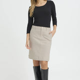 Ena skirt (beige & grey stripe)
