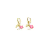 Starfish Charm Huggie(Pink)