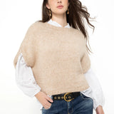 Celeste Alpaca Wool Vest - Oatmeal, Black, Charcoal