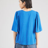 Vera short sleeve blouse (blue )