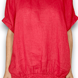 River Tee--merlot red