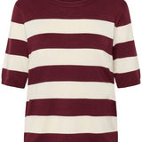 Lizza striped knit(Burgundy/Off White)