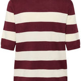 Lizza striped knit(Burgundy/Off White)
