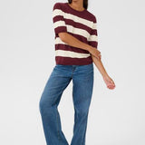 Lizza striped knit(Burgundy/Off White)