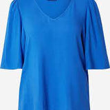 Vera short sleeve blouse (blue )
