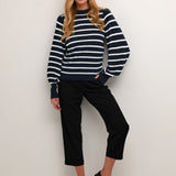 Lizzy Stripe knit pullover (Navy stripe)