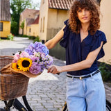 Manta blouse-(Navy)
