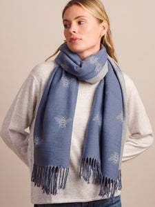 Blue Bee Scarf