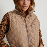 Severina Quilted Waistcoat - Tan