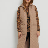 Severina Quilted Waistcoat - Tan