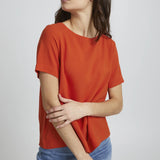 Main Short Sleeve Top-Pumpkin