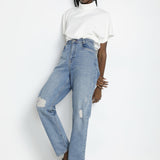 Elle Collar Blouse - White