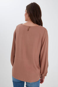 Elle Blouse - Soft Brown