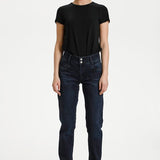 Regitze 100 High Straight Jean (Dark Blue)